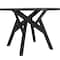 Armen Living Venus 54" Round Mid-Century Modern Black Marble Dining Table with Black Wood Legs LCVEDIBLK - alternate 3